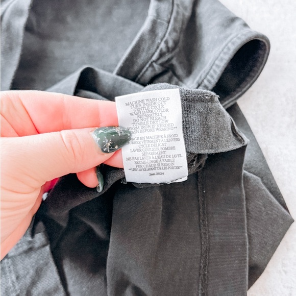 Z Supply Washed Black Sleeveless Cropped Tank Top Size XS - Picture 4 of 4